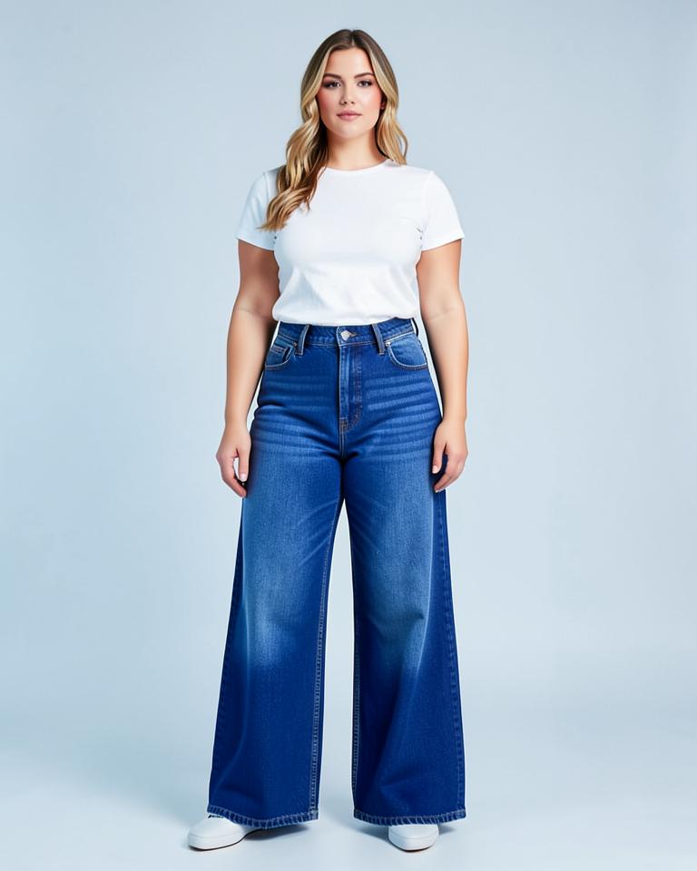 High-Waist Wide-Leg Jeans